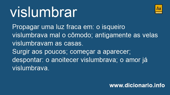 Significado de vislumbreis