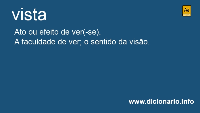 Significado de vista