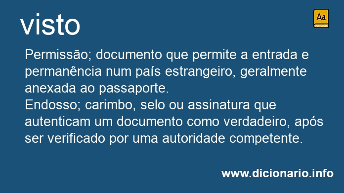 Significado de vistos