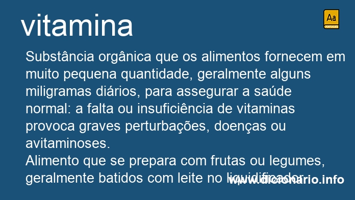 Significado de vitamina