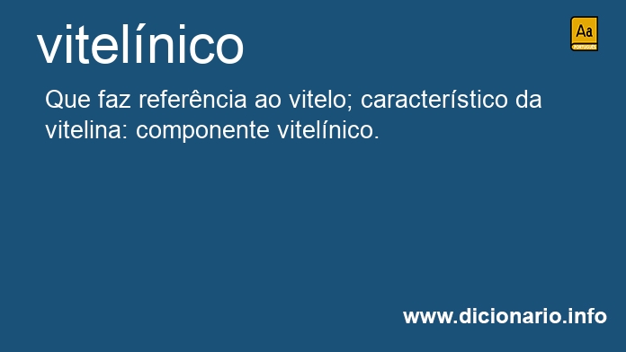 Significado de vitelnico