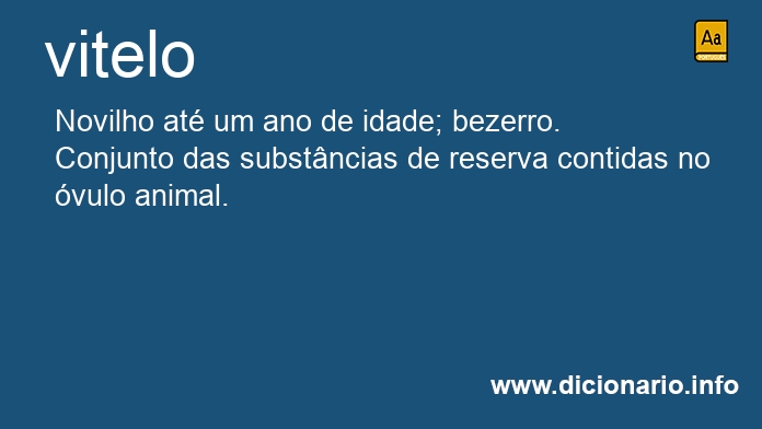 Significado de vitelo