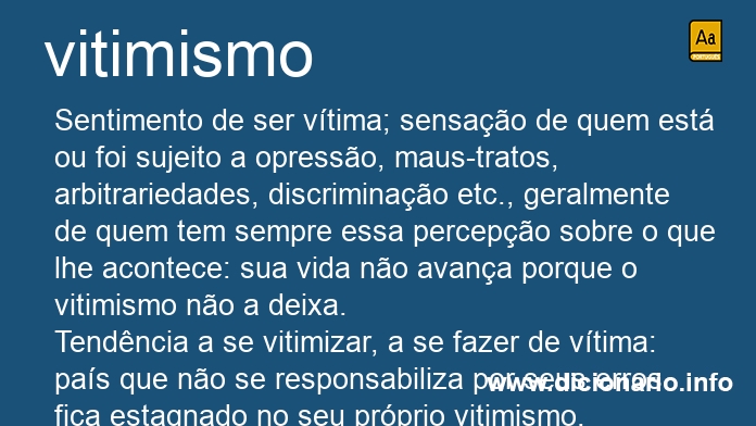 Significado de vitimismo