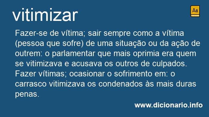Significado de vitimizaram