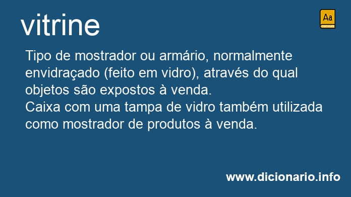 Significado de vitrine