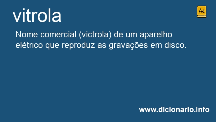 Significado de vitrolas