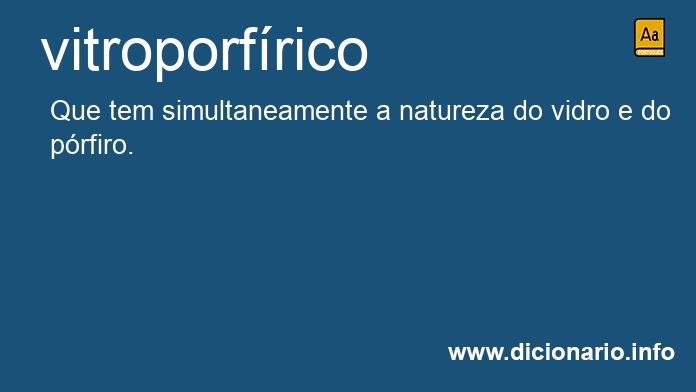 Significado de vitroporfrico