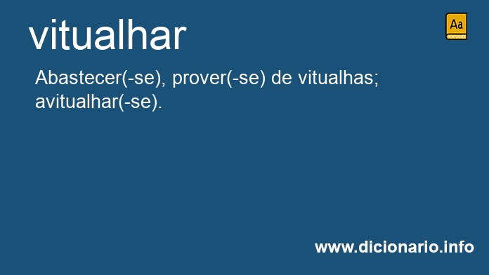 Significado de vitualhar
