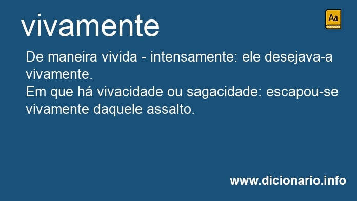 Significado de vivamente