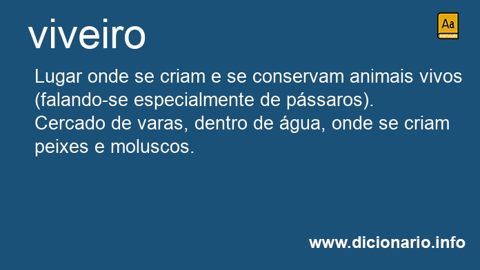 Significado de viveiros