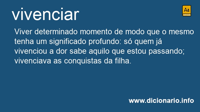 Significado de vivenciam