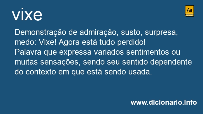 Significado de vixe