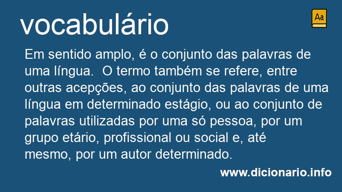 Significado de vocabulrio