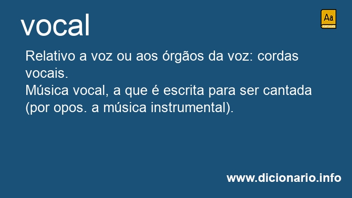 Significado de vocal