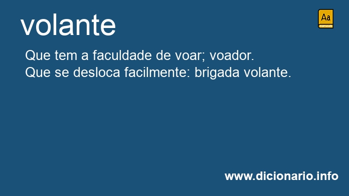 Significado de volante