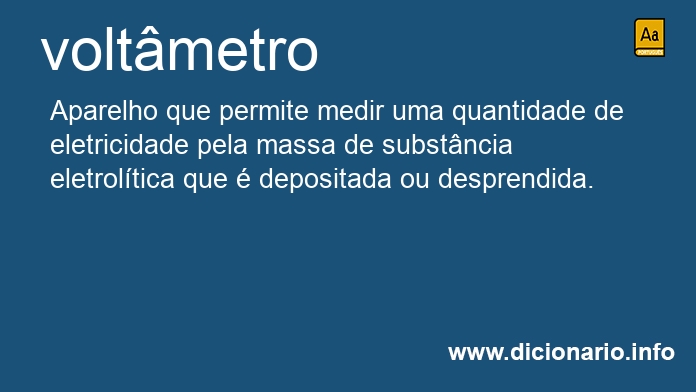 Significado de voltmetro