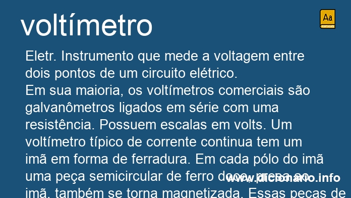 Significado de voltmetros