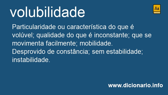 Significado de volubilidades