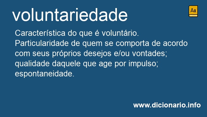 Significado de voluntariedade