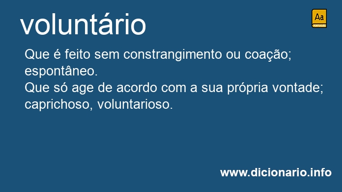 Significado de voluntrios