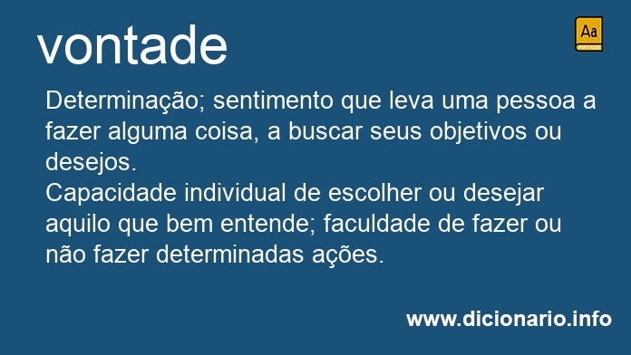 Significado de vontade