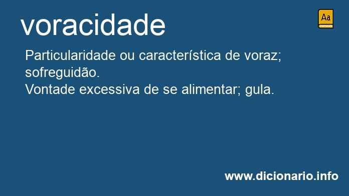 Significado de voracidades