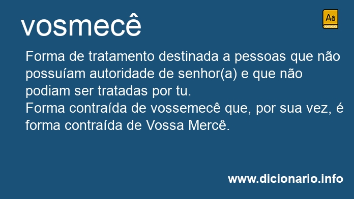 Significado de vosmec