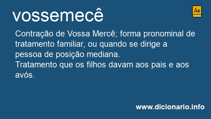 Significado de vossemec