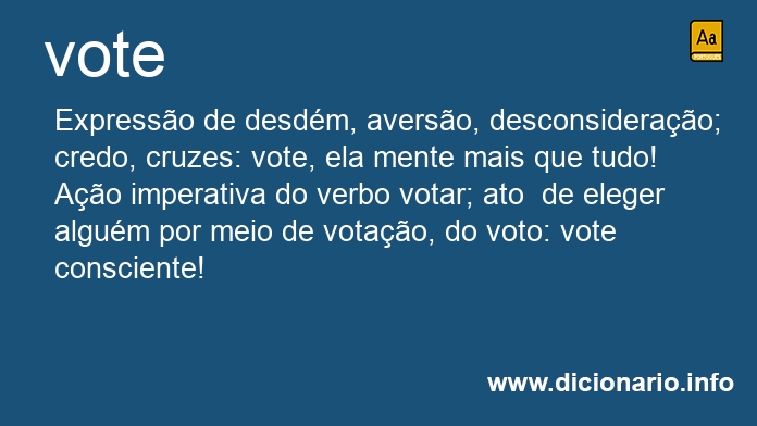 Significado de vote