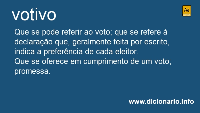 Significado de votivos