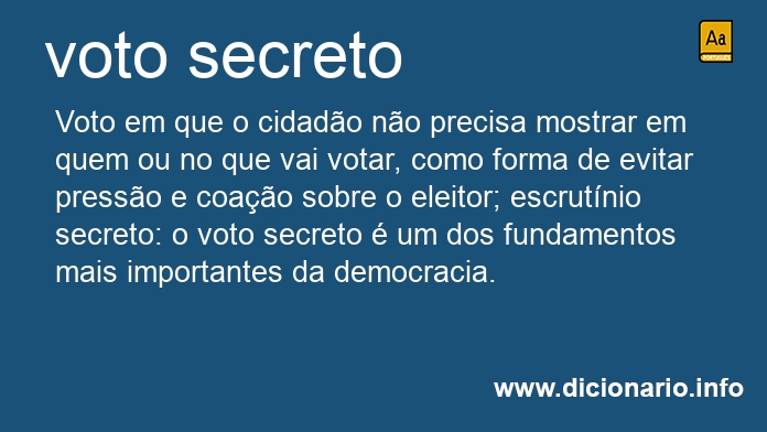Significado de voto secreto