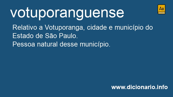 Significado de votuporanguense