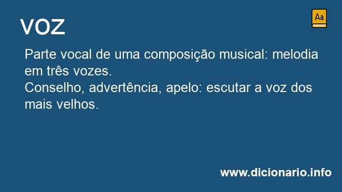 Significado de vozes