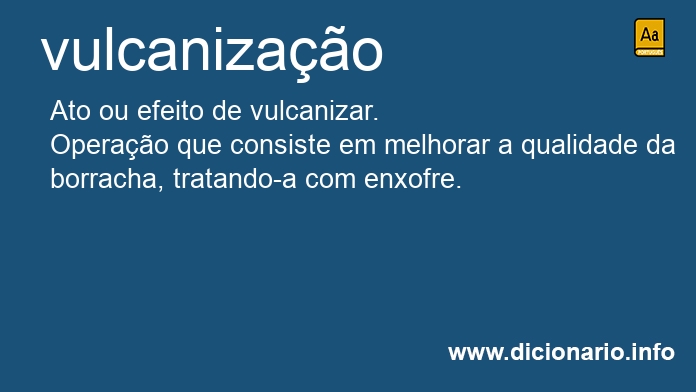 Significado de vulcanizao