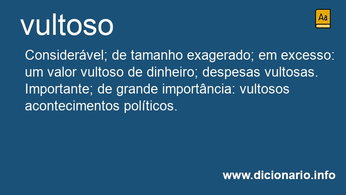 Significado de vultosa