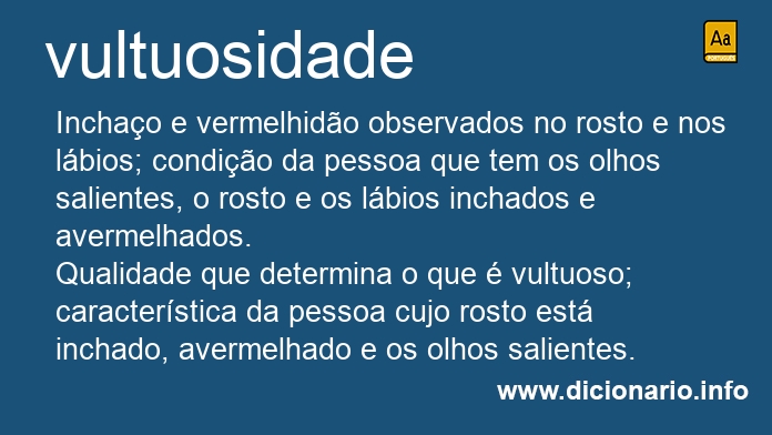 Significado de vultuosidade