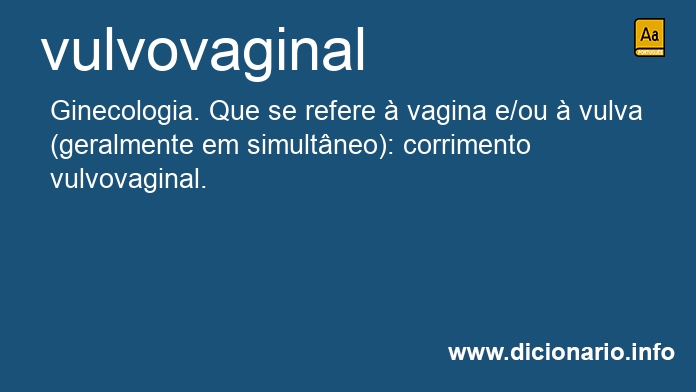 Significado de vulvovaginal