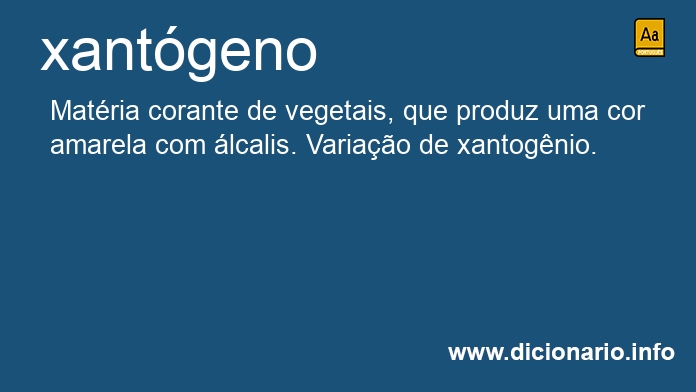 Significado de xantgeno