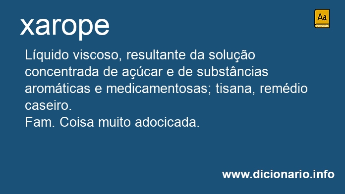 Significado de xarope