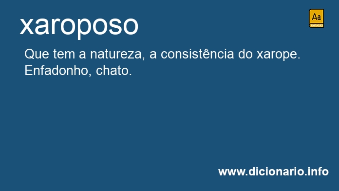 Significado de xaroposo