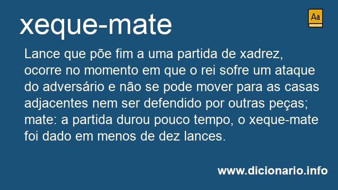 Significado da palavra Xeque-mate 