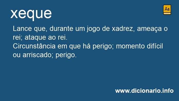 Significado de xeque