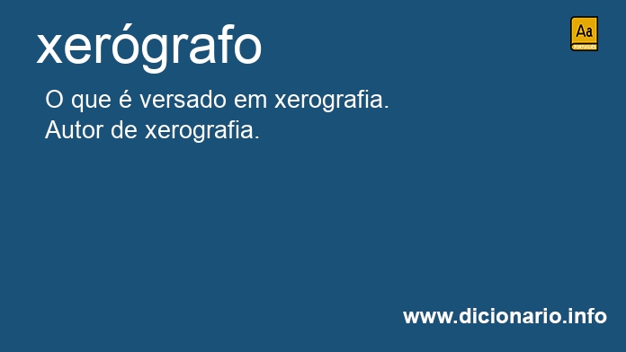 Significado de xergrafo