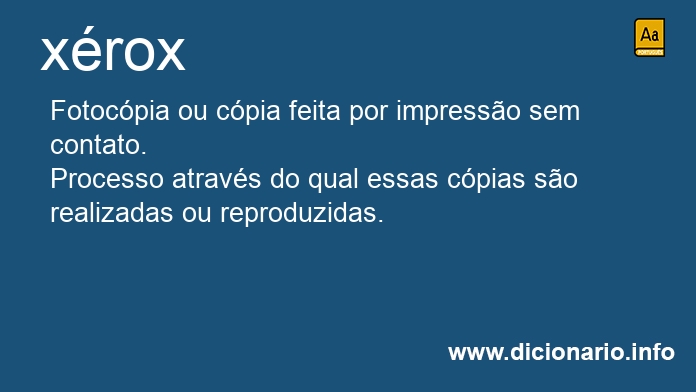 Significado de xrox