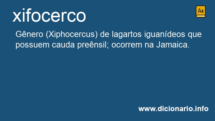 Significado de xifocerco