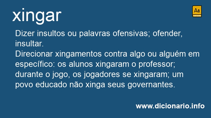 Significado de xingarei