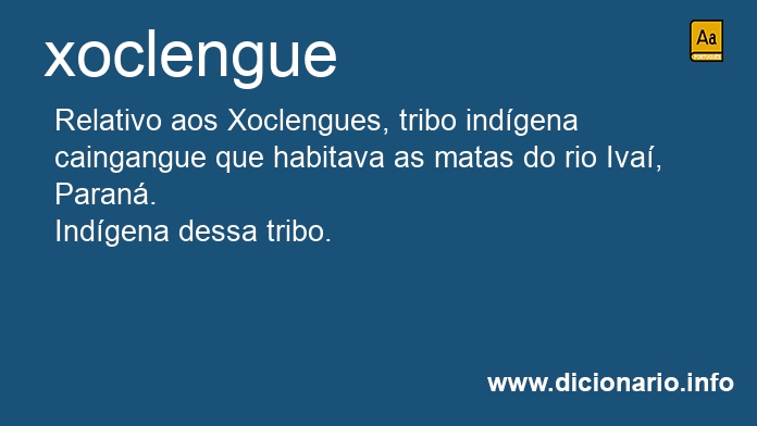 Significado de xoclengue