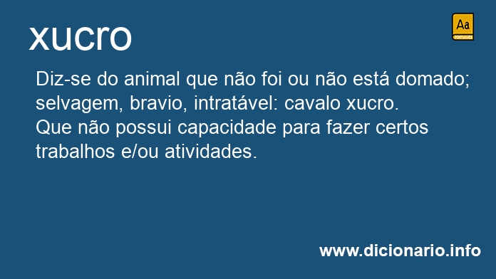 Significado de xucro