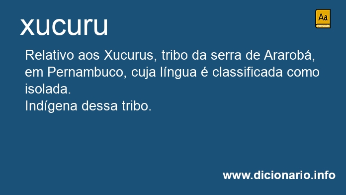 Significado de xucuru