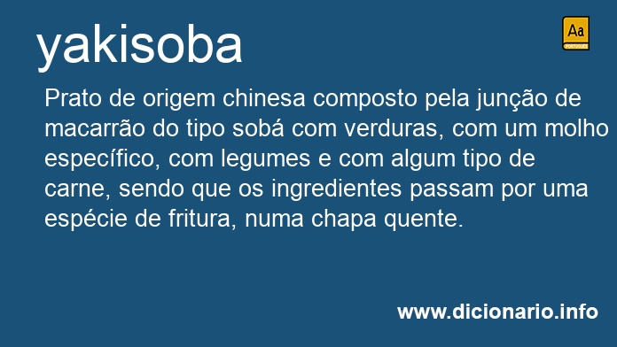 Significado de yakisoba